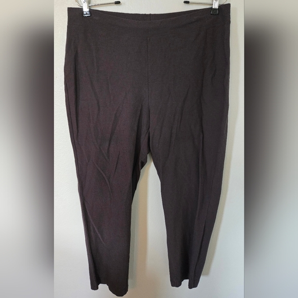 Eileen Fisher Black Straight Leg Leggings Size Large Petite - Picture 1 of 6